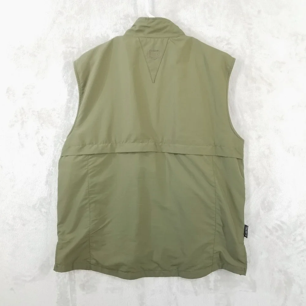 SCOTTeVEST Vest Mens XL Green RFID Travel Full Zip Multi Pocket TEC Outdoor